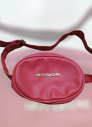 Червона поясна сумка michael kors