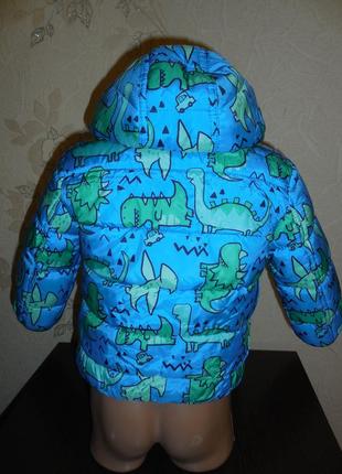 Куртка с динозавриками * next* зима, 9-12 мес (80 см)3 фото