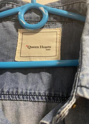 Джинсова сукня - рубашка queen hearts paris3 фото