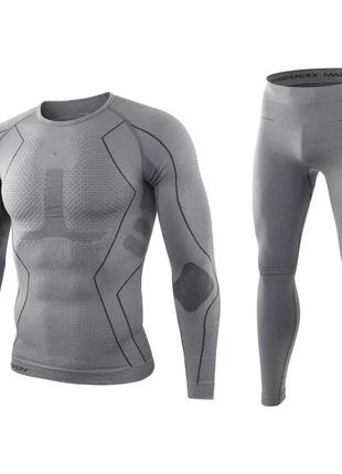 Термобелье мужское lesko a201 gray 2xl дышащий костюм с высокой эластичностью для велоспорта
