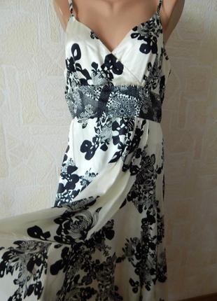 Шелковый сарафан платье