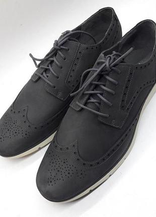 Мужские кожаные туфли броги кежуал timberland waterproof sensor flex comfort systems