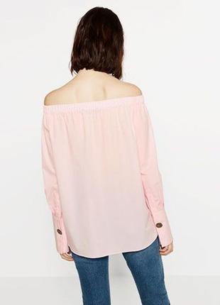 Рубашка с открытыми плечами, розовая блузка хлопок, хлопковая рубашка, школьная рубашка, школьная блузка9 фото