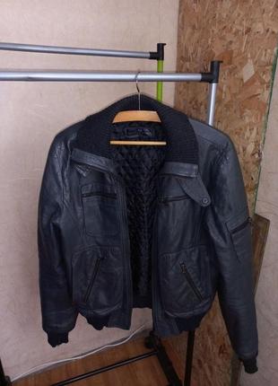 Шкіряна куртка,бомбер daniele alessandrini 46-48 розмір