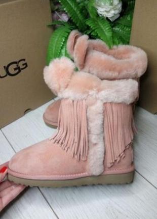 Ugg darlala classic powdery угги с ушками пудровые натуральная кожа