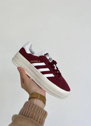 Новинка! замшевые кроссовки adidas gazelle red