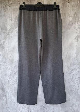 Женские трикотажные штаны, кюлоты в спортивном стиле, спортивные широкие брюки, батал, ориент.60/624 фото