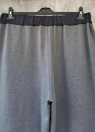 Женские трикотажные штаны, кюлоты в спортивном стиле, спортивные широкие брюки, батал, ориент.60/625 фото
