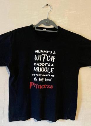 Женская футболка "полукровная принцесса" hogwarts harry potter