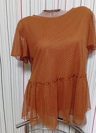 Блуза сеточка с коротким рукавом