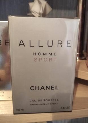 Chanel allure homme sport туалетна вода 100 ml мужські шанель аллюр хоум спорт духі алюр гом мужської парфюм4 фото