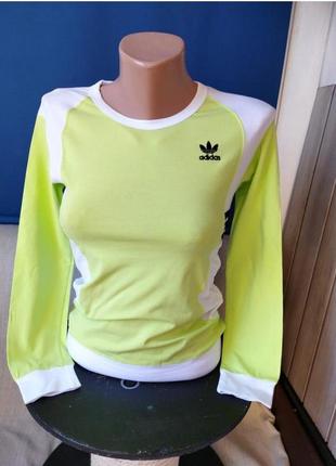 Adidas реглан спортивний лонгслів футболка з довгим рукавом3 фото
