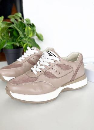 Кроссовки женские из натуральной кожи и замши