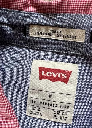 Мужская классическая хлопковая рубашка на заклёпках levis4 фото