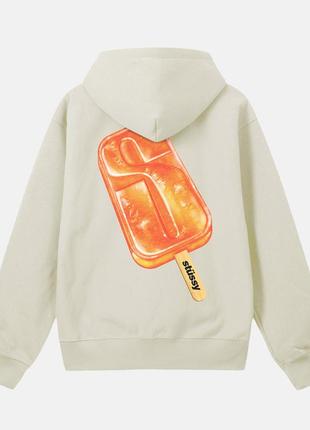 Stussy cream hoodie hotsell
