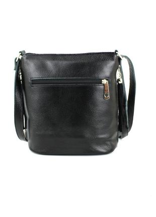 Женская сумка-планшет из натуральной кожи с натуральной замшей borsacomoda 87802302 черная4 фото
