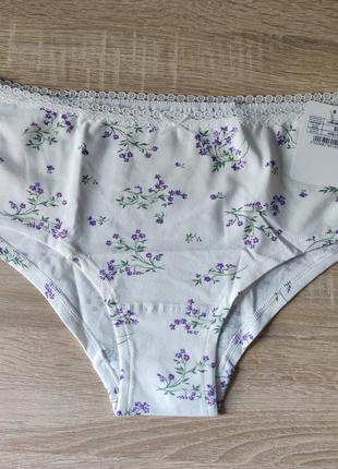 Трусики шорты jasmine цвет молочно-фиолетовый размер xl новые3 фото
