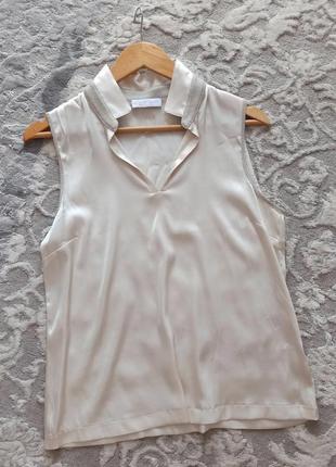 100% шовк le tricot perugia розкішна шовкова блуза