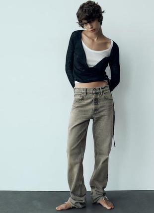 Джинсы женские серые джинсы бойфренды zara new
