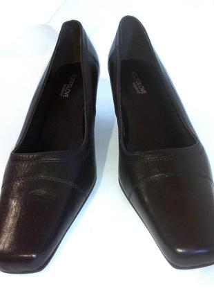 👠👠👠 стильные кожаные туфли на каблуке от footglove, р.39-40 код k40384 фото