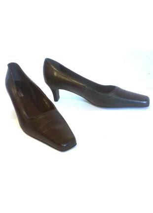 👠👠👠 стильні шкіряні туфлі на підборах від footglove, р.39-40 код k40386 фото