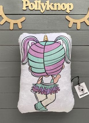 Подушка игрушка,двухсторонняя плюшевая кукла лол