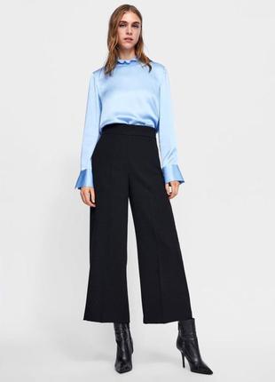 Кюлоты,укороченные брюки,высокая посадка,высокая талия,zara,34/xs