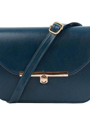 Жіноча сумка-клатч зі шкірозамінника синя valiria fashion 4detbi-184-63 фото