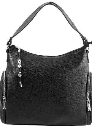 Женская повседневная сумка из кожзама черная valiria fashion oda9096-22 фото