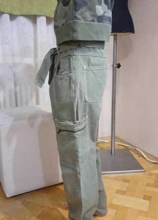 Штаны карго, брюки  с накладными карманами zara,9 фото