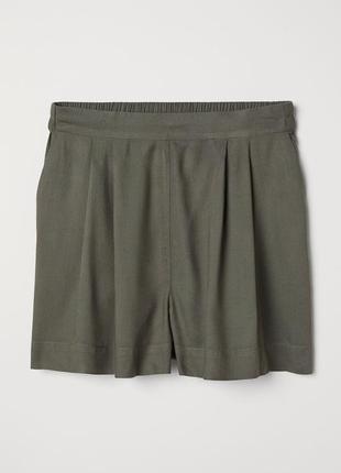 Свободные лёгкие шорты на резинке высокая посадка h&m