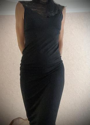 Черное платье.приталенное.9 фото