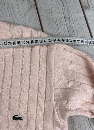 Кофта свитер женская лакоста lacoste стильная розовая бежевая пуловер джемпер9 фото