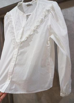 Дуже легка,натуральна ,фірменна біла блузка,сорочка,з широкими рукавами3 фото