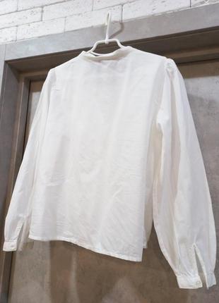 Дуже легка,натуральна ,фірменна біла блузка,сорочка,з широкими рукавами7 фото