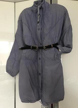 Куртка рожева сіра оверсайз демі пальто