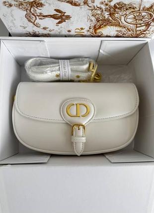 Жіноча сумка крістіан діор біла christian dior white premium