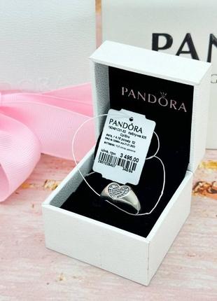 Срібна каблучка «подвійне серце» pandora3 фото