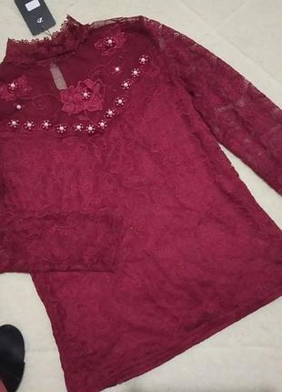 Блузка гольф гипюровая