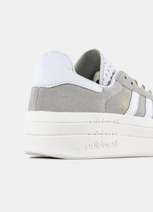 Adidas gazelle light grey3 фото