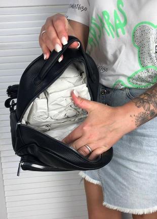 Качественный и компактный молодежный рюкзак из эко кожи5 фото