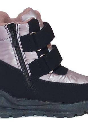 Зимові термочеревики термо черевики дутики сноубутси на овчині для дівчинки 10735 том м 32,34,35,36,2 фото