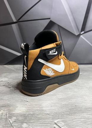 Зимние, утепленные, кожаные кроссовки с мехом nike air force 14 фото