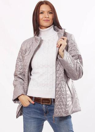Демісезонна стьобана жіноча куртка великих розмірів із 46 до 70 розміру4 фото