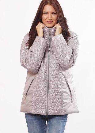 Демісезонна стьобана жіноча куртка великих розмірів із 46 до 70 розміру3 фото