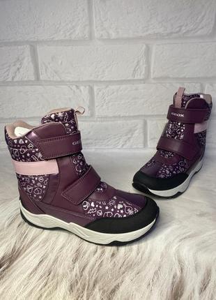 Детские, зимние ботинки geox с waterproof, оригинал -  39р