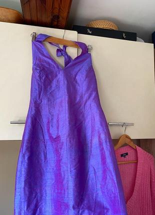 Сукня натуральний шовк, сукня фіолетова, сукня довга фіолетова2 фото