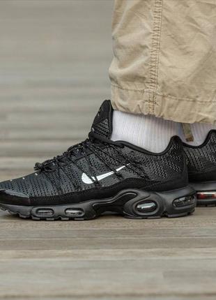 👟 кросівки     nike air max tn plus lace toggle black reflective     / наложка bs👟