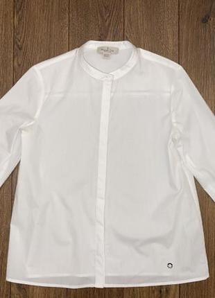 Стильная качественная белая нарядная блуза рубашка на девочку’’massimo dutti”