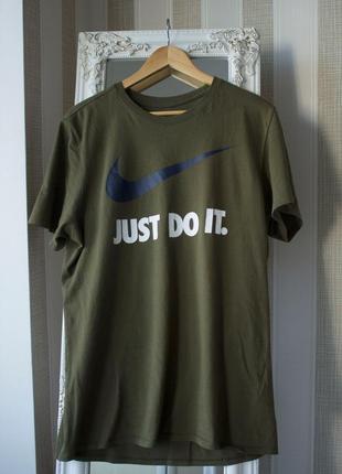 Мужская футболка nike оригинал l хаки new !